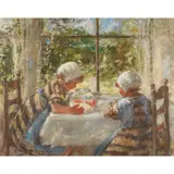 Robert Gemmell Hutchison, THE GOLDFISH BOWL, oil on panel