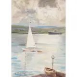James McBey, ON THE GARELOCH HELENSBURGH, oil on canvas