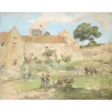 Edward Arthur Walton, CERES VILLAGE GREEN, oil on canvas