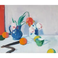 Francis Cadell, STILL LIFE WITH TULIPS, oil on canvas