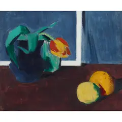 Francis Cadell, STILL LIFE (THE TULIP), oil on board