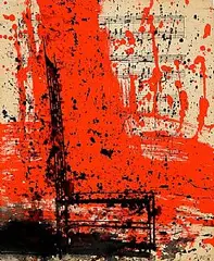 Neil Shawcross, Musical Chair, 2008, mixed media on paper laid on board