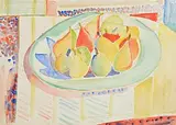 Fr. Jack P. Hanlon, Still Life - Bowl of Pears, watercolour on paper