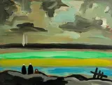 Markey Robinson, Awaiting the Catch, oil on board