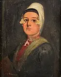Henry Jones Thaddeus, Breton Girl, oil on panel