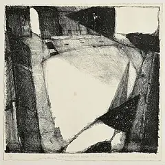John Shinnors, Two Magpies Over Cathedral Square, limited edition lithograph - number 9 from an edition of 10
