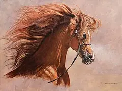 Alan M. Hunt, Attention, oil on board