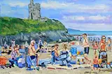 Henry Morgan, Busy Beach, Ballybunion, 2026, oil on canvas