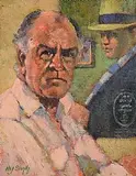 Norman J. Smyth, Luke Over my Shoulder, oil on canvas laid on board
