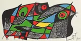 Joan Miro Spanish, Escultor, Sweden, lithograph on heavy Guarro paper - limited to an edition of 1500 - published by Poligrafa, Barcelona