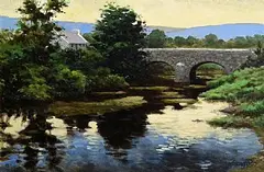 Julian Friers, Old Stone Bridge, oil on canvas