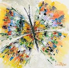 Lorna Millar, Butterfly, acrylic on canvas