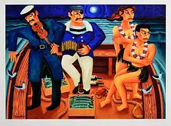 Graham Knuttel, The Moonlight Party, print - number 15 from an edition of 50