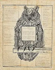 Edward McGuire, Owl, broadside of poems