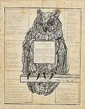 Edward McGuire, Owl, broadside of poems