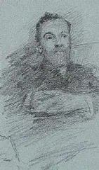 John Butler Yeats, Portrait of a Man, pencil on paper