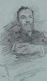 John Butler Yeats, Portrait of a Man, pencil on paper