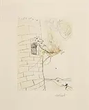 Salvador Dali Spanish, The Burning Giraffe (c.1970s), etching in colours
