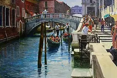 Ronny Moortgat, Venetian Colours, oil on canvas