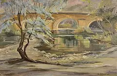 Gretta O'Brien, River Scene, 1969, oil on canvas