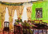 Marie Carroll, The Constitution Room, Shelbourne Hotel, acrylic on canvas