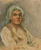 Stella Steyn, Self Portrait, oil on board