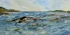 Evanne Matthews, Sailing Course, Crookhaven, oil on canvas