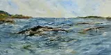 Evanne Matthews, Sailing Course, Crookhaven, oil on canvas