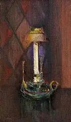 Richard Kingston, The Candle, oil on board
