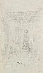 Donal O'Sullivan, Giacometti, pencil drawing