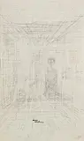 Donal O'Sullivan, Giacometti, pencil drawing
