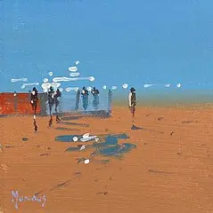 John Morris, Windbreaks, acrylic on board