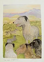 Pauline Bewick, Irish Wolfhound, print