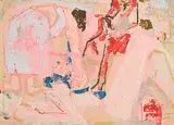 Julie Poulsen, Lilac Sarong, 2019, acrylic on board