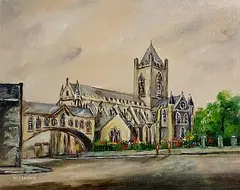 Niall Campion, Christ Church Cathedral, Dublin, oil on canvas board
