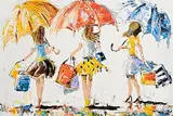 Lorna Millar, Girl's Day Out, acrylic on board