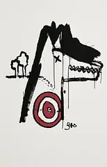 Paul Hewson, Peter and The Wolf, lithograph on Fabriano paper