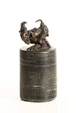 20th Century Irish School, Mountain Goat, bronze on stone base