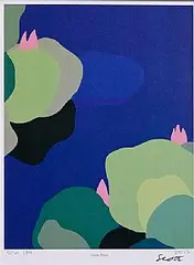 Patrick Scott, Lotus Pond, screenprint - STW189