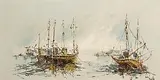Ben Maile, Low Tide, oil on board