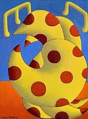 Alan Kenny, Polka - Bird, acrylic on canvas board
