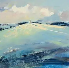 Paula McKinney, Haven on the Hill, oil on board