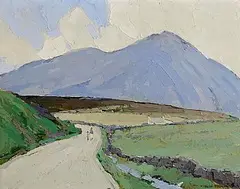 Hugh McCaughan, Western Path, oil on board
