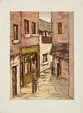 Tom Cullen, Crampton Court, Dublin, 1985, oil on canvas