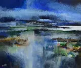 Manus Walsh, Burren Shoreline, Dark Evening