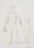 Gladys Maccabe, Big Brother, 1999, pencil drawing