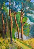 David Goldberg, Around the Lake III, oil on canvas