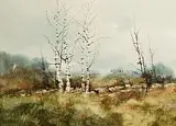 Phyllis del Vecchio, Edge of the Bog, watercolour on paper
