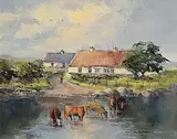 Betty McCormack, Farmstead, West of Ireland, oil on canvas