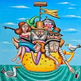 Frank O'Sullivan, The Castaways, 2026, acrylic on canvas